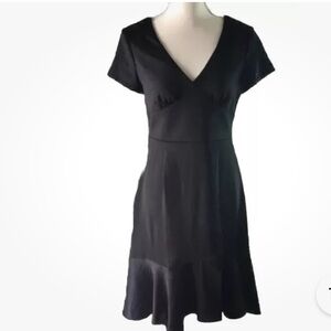 NWT Skies Are Blue Short Sleeved Knee Length Black Dress